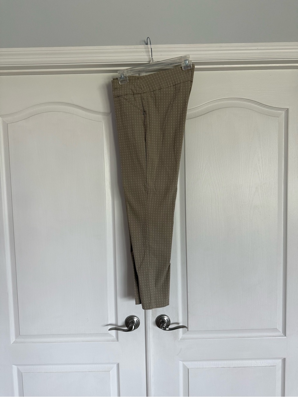 Attyre Taupe Pants with Dot Pattern